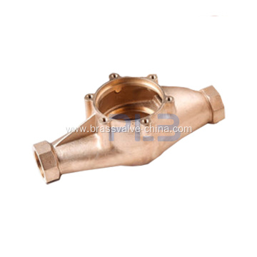 Lead free bronze or brass AWWA water meter body